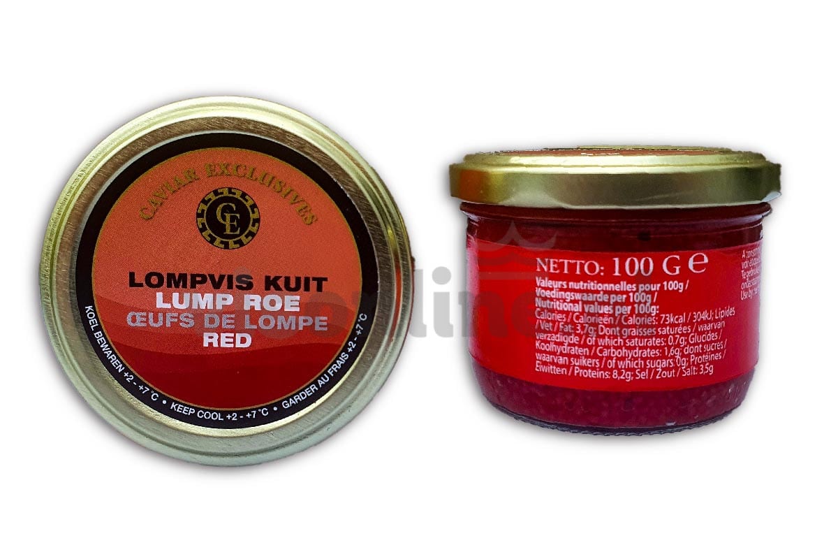 Kaviaar imitatie rood 100g