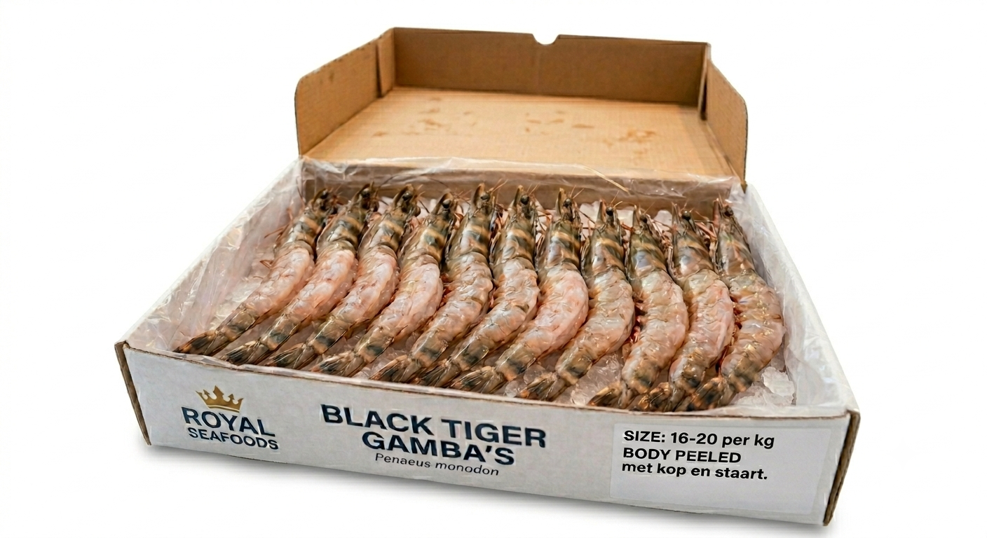 ❄ Gamba black tiger bodypeel 16-20 1kg