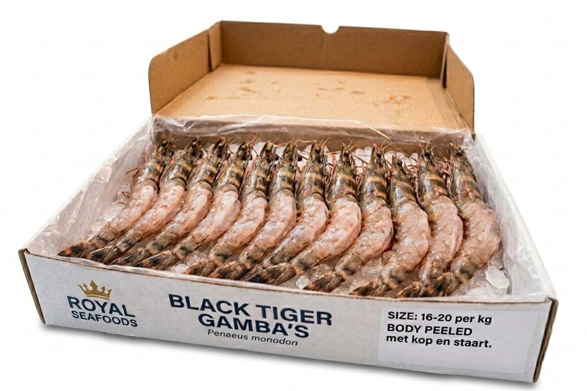 ❄ Gamba black tiger bodypeel 16-20 1kg