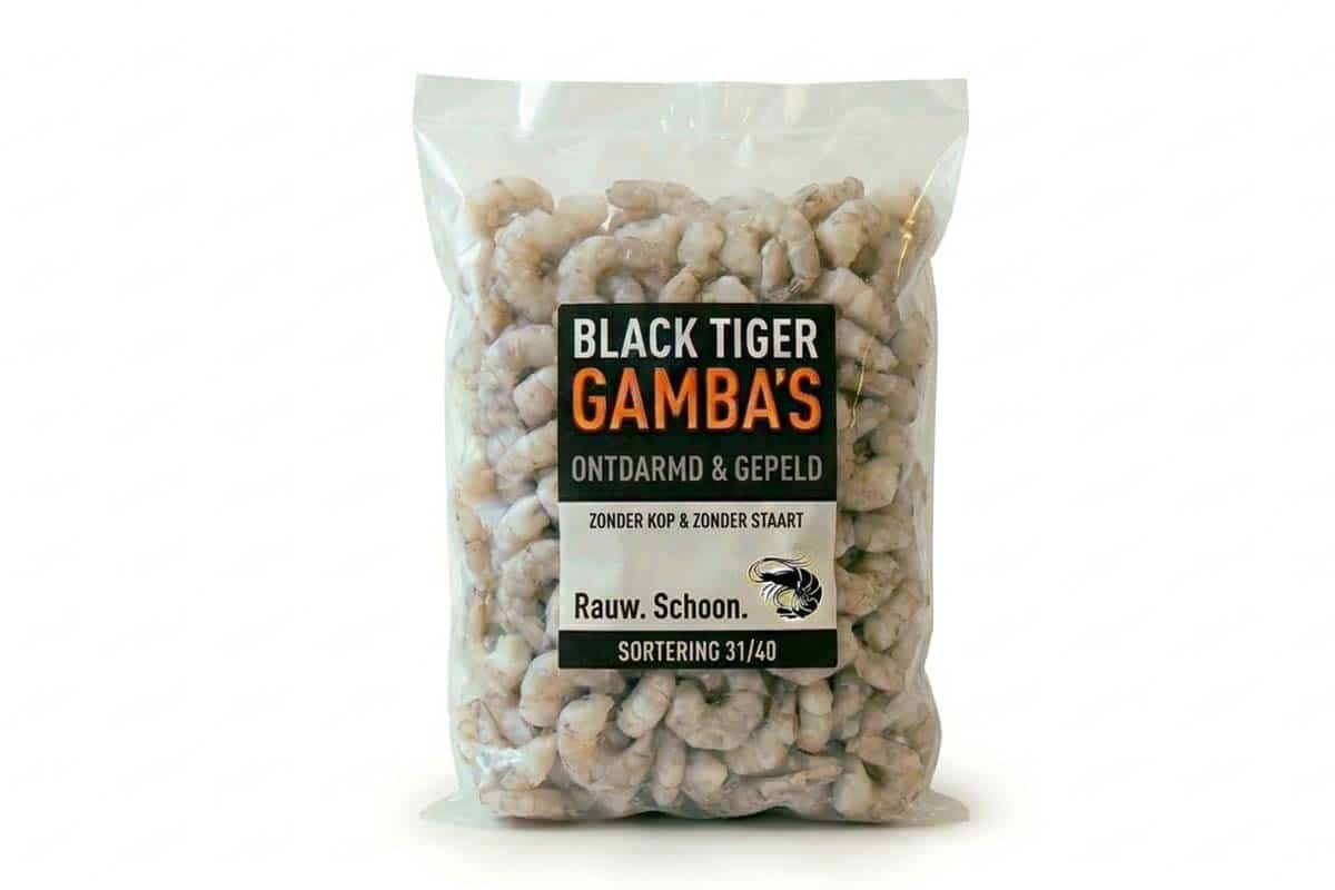 ❄ Gamba black tiger gepeld 31-40 1kg